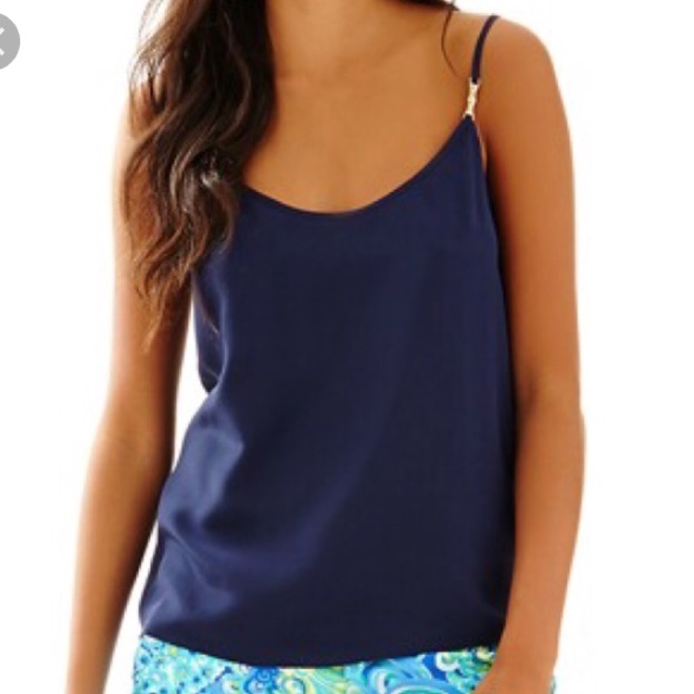 NWT Lilly Pulitzer Skye Camisole Navy Blue Sz XS